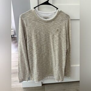 Abercrombie & Fitch Men's Light Tan Crewneck Sweater
